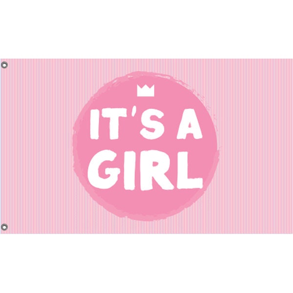 Baby Shower It's A Girl Flag