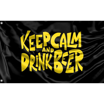 Keep Calm And Drink Beer Flag