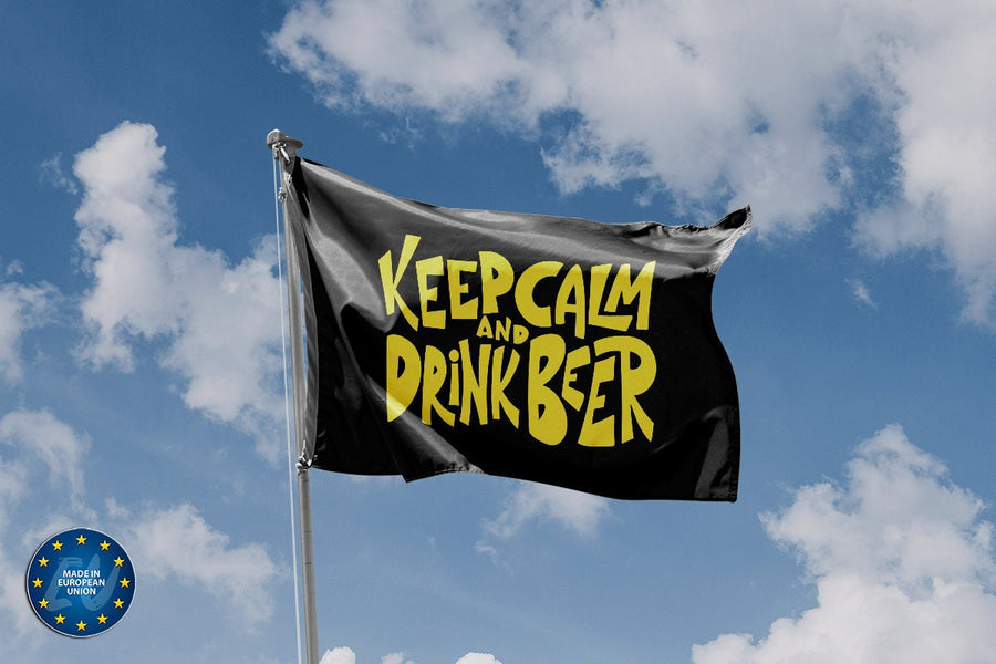 Keep Calm And Drink Beer Flag