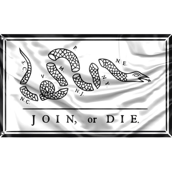 Join or Die Flag (Benjamin Franklin) Flag - Flag Republic