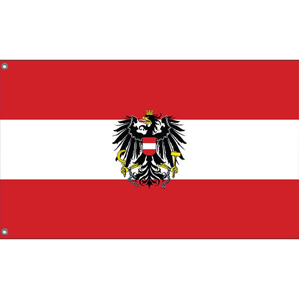 Flag of Austria with Crest - Flag Republic