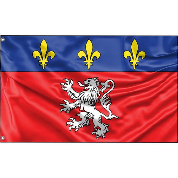 Lyon, France Flag