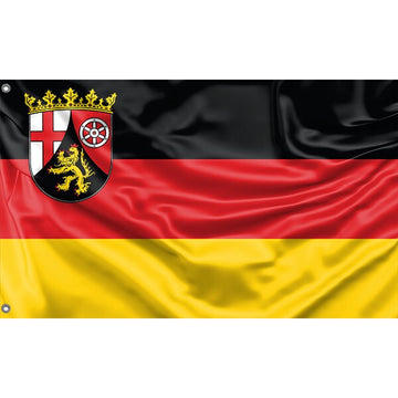 Rhineland-Palatinate, Germany Flag