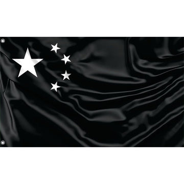 China Black Protest Flag