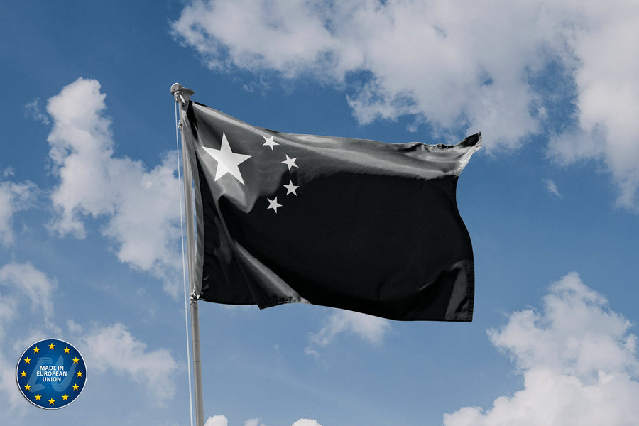 China Black Protest Flag