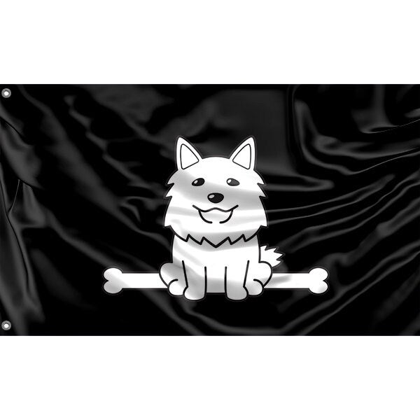 Dog with Bone Flag