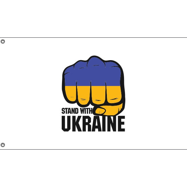 Stand With Ukraine Flag - Flag Republic