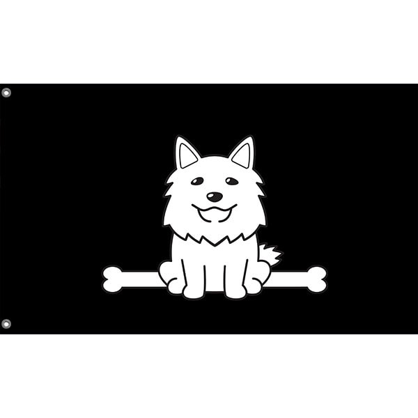 Dog with Bone Flag