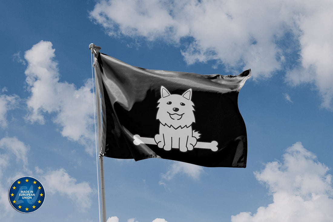 Dog with Bone Flag