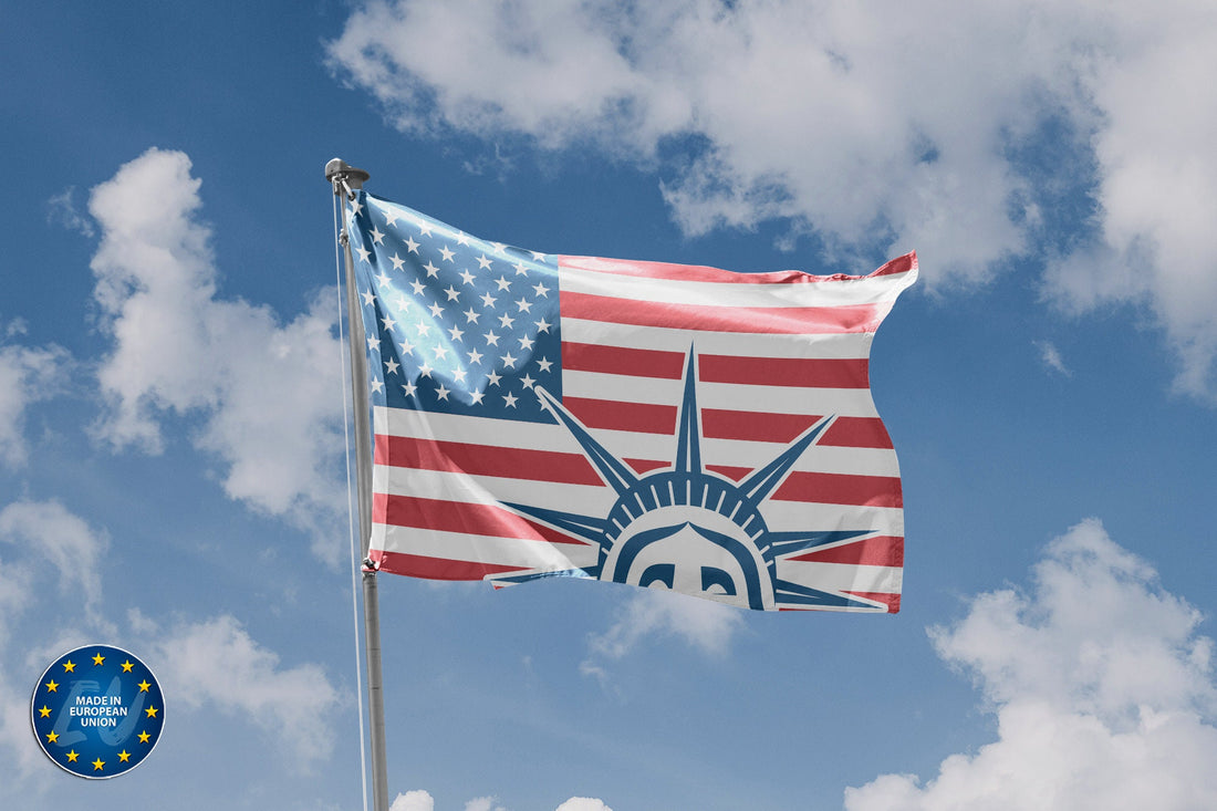 Statue of Liberty USA Flag