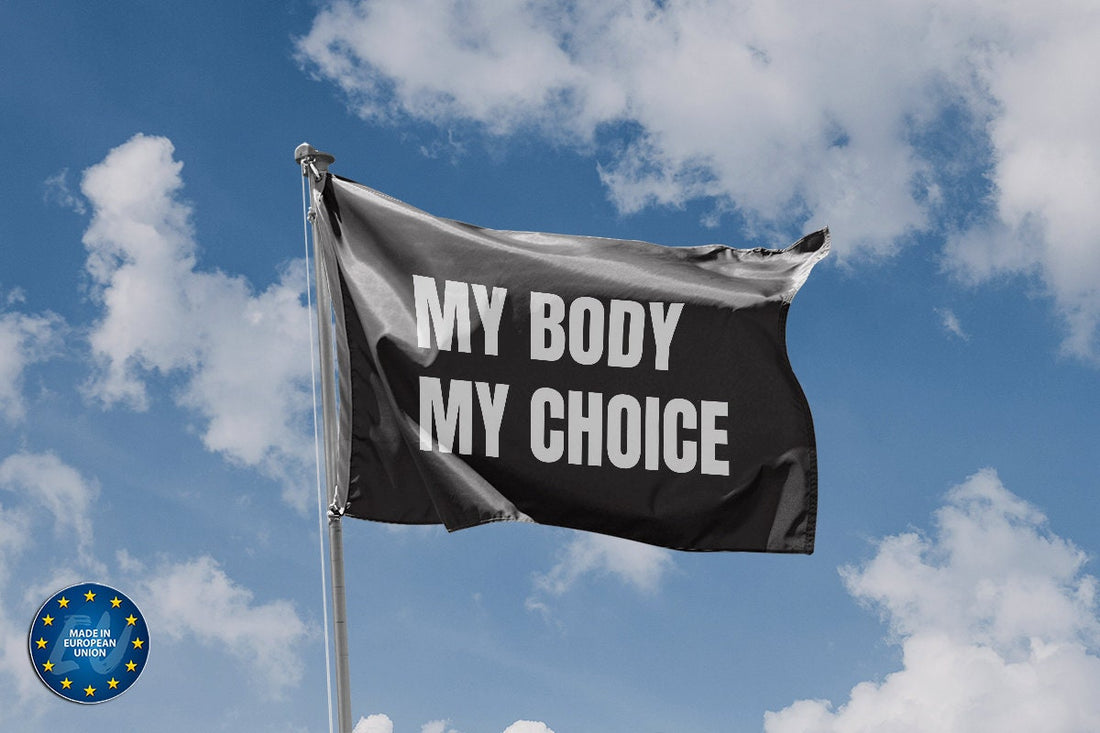 My Body My Choice BW Flag - Flag Republic