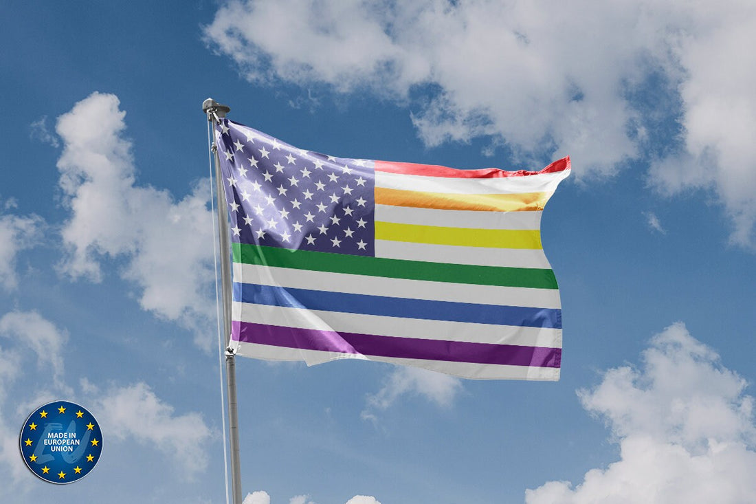 New Glory Rainbow Flag White - Flag Republic