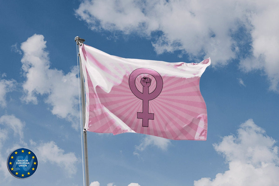 Pink Feminist Flag