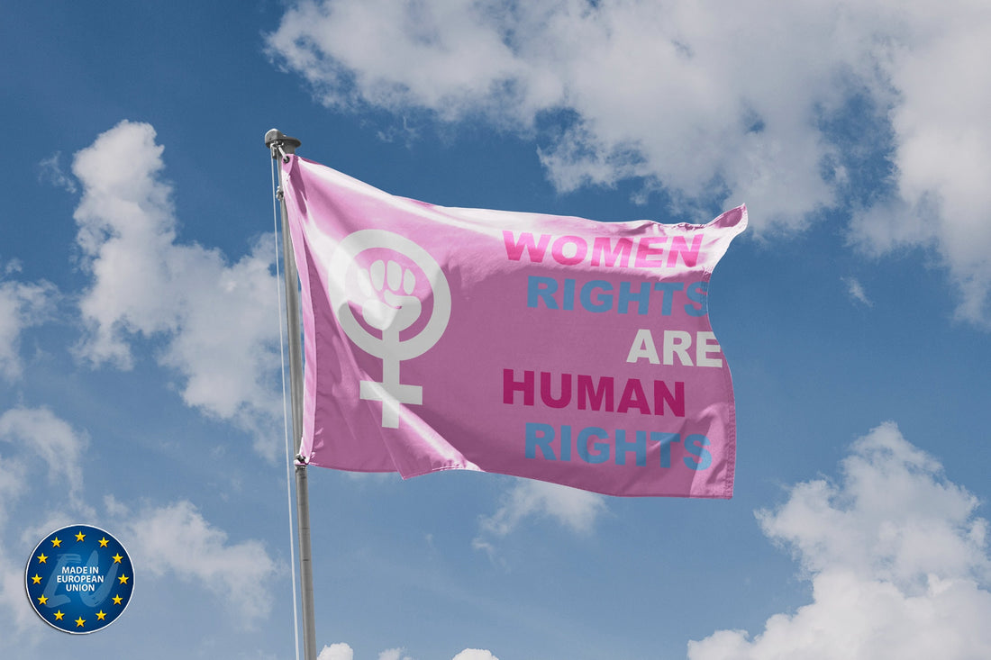 Women Rights Are Human Rights Flag