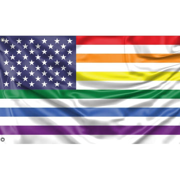 New Glory Rainbow Flag White - Flag Republic