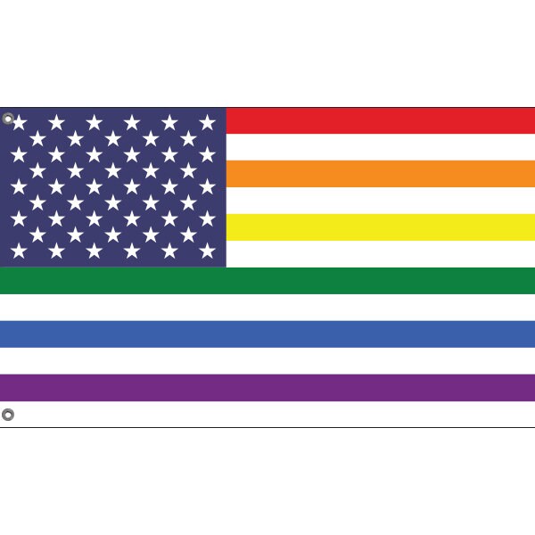 New Glory Rainbow Flag White - Flag Republic