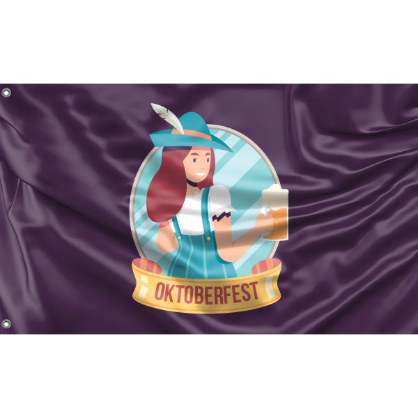 Oktoberfest Girl with Pointed Hat Flag - Flag Republic