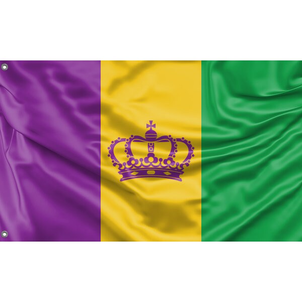 Mardi Gras Crown Variant Flag - Flag Republic