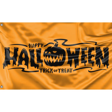 Happy Halloween Pumpkin Flag