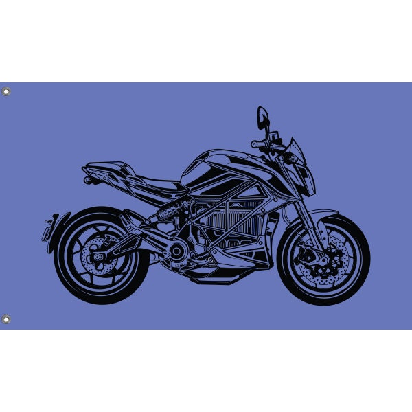 Street Blue Background Street Bike Flag