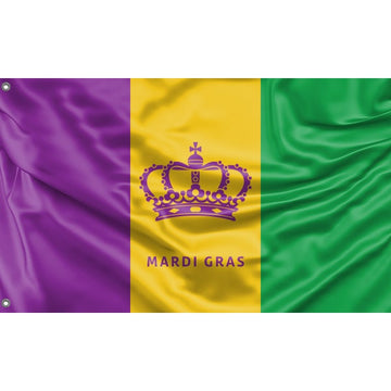 Mardi Gras Crown Flag