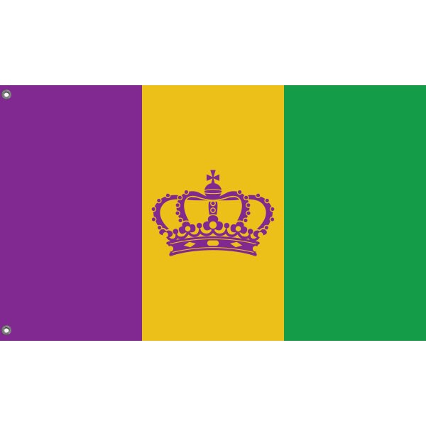 Mardi Gras Crown Variant Flag - Flag Republic