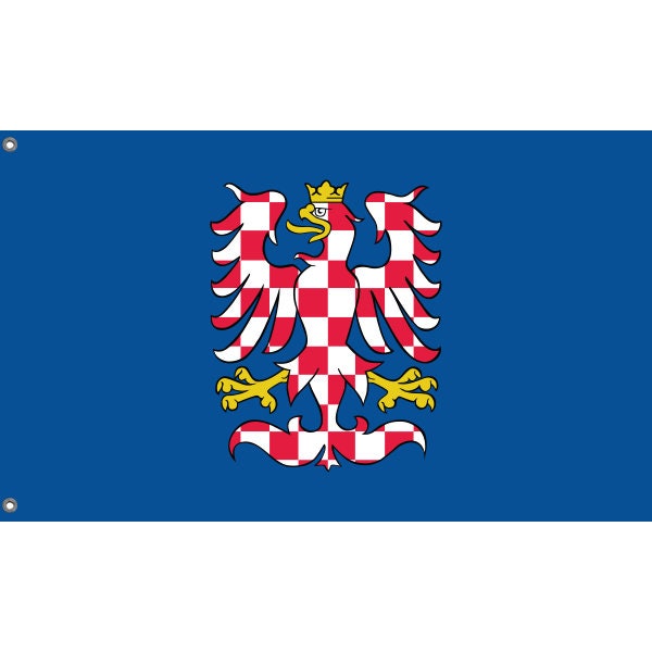 Historical Banner of arms of Moravia - Flag Republic