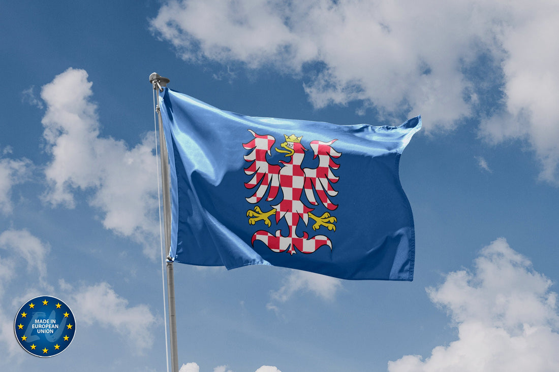 Historical Banner of arms of Moravia - Flag Republic