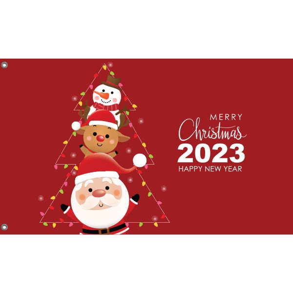 Merry Christmas And Happy New Year 2023 - Flag Republic