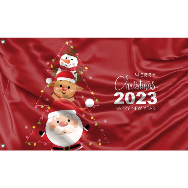 Merry Christmas And Happy New Year 2023 - Flag Republic