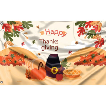 Happy Thanks Giving Day III Flag