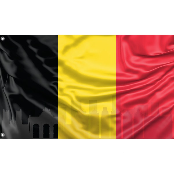 Brussels Skyline Flag