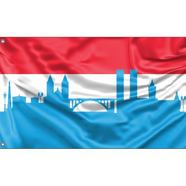 Luxembourg Skyline Flag