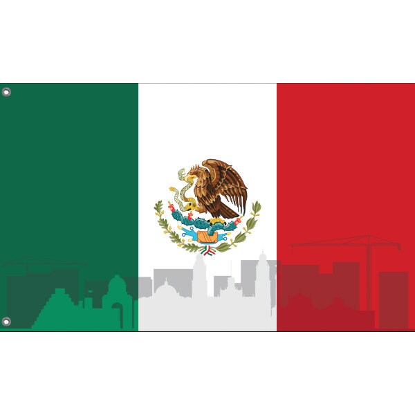 Mexico Skyline Flag