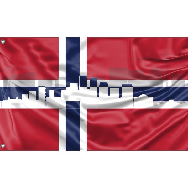 Oslo Skyline Flag