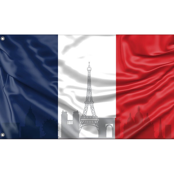Paris Skyline Flag