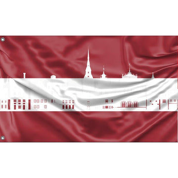 Riga Skyline Flag