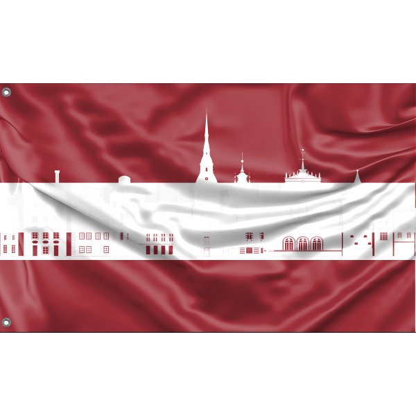 Riga Skyline Flag