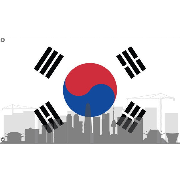 Seoul Skyline Flag - Flag Republic