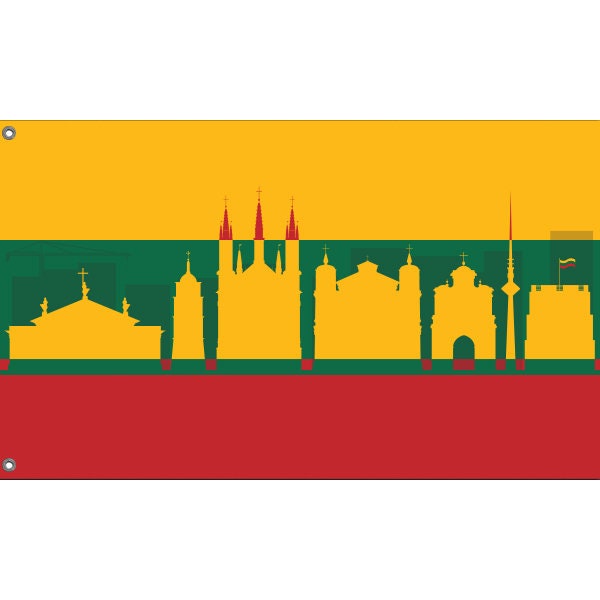 Vilnius Skyline Flag - Flag Republic