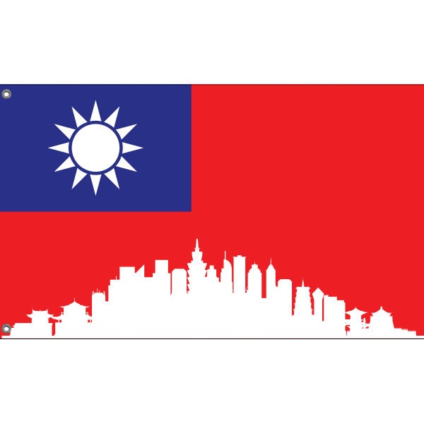 Taiwan Skyline Flag - Flag Republic