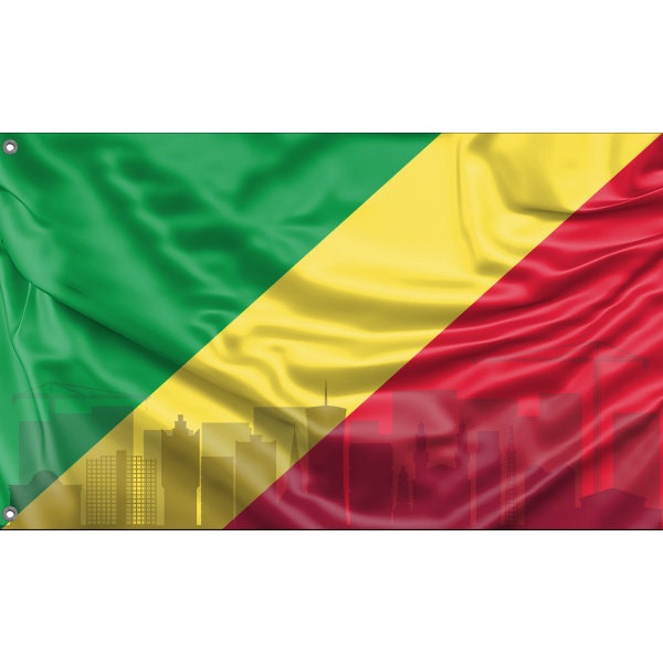 Brazzaville Skyline Flag