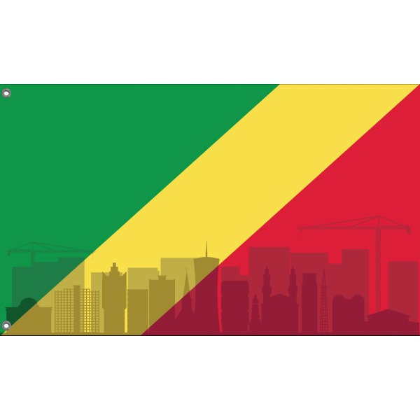 Brazzaville Skyline Flag