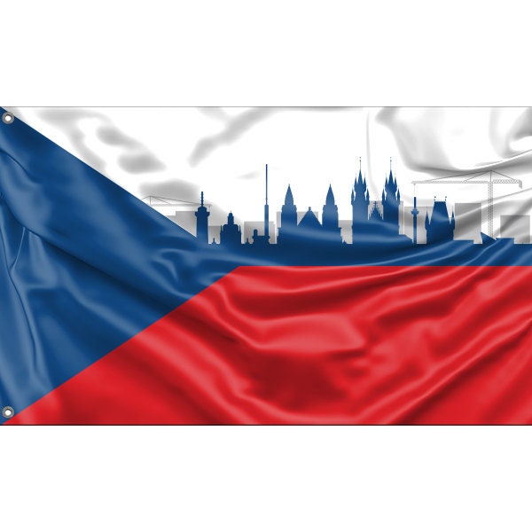 Prague Skyline Flag