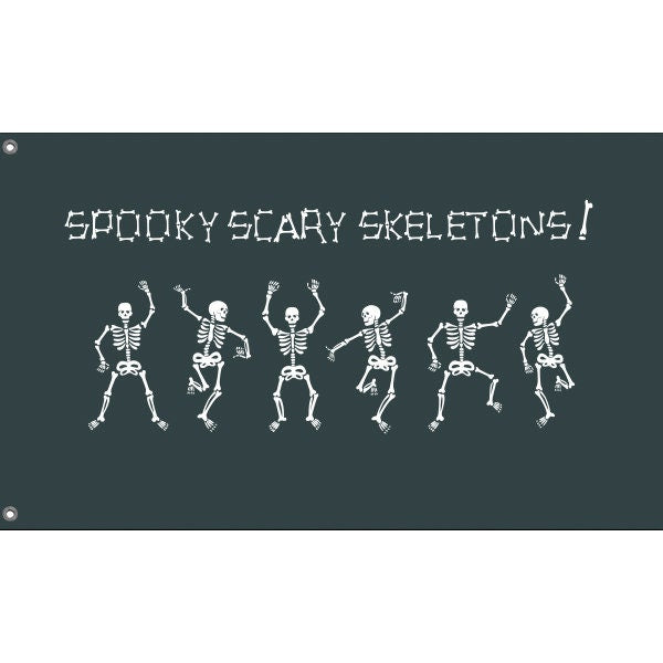 Spooky Scary Skeletons Flag