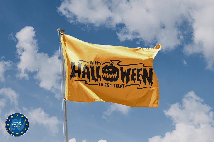 Happy Halloween Pumpkin Flag