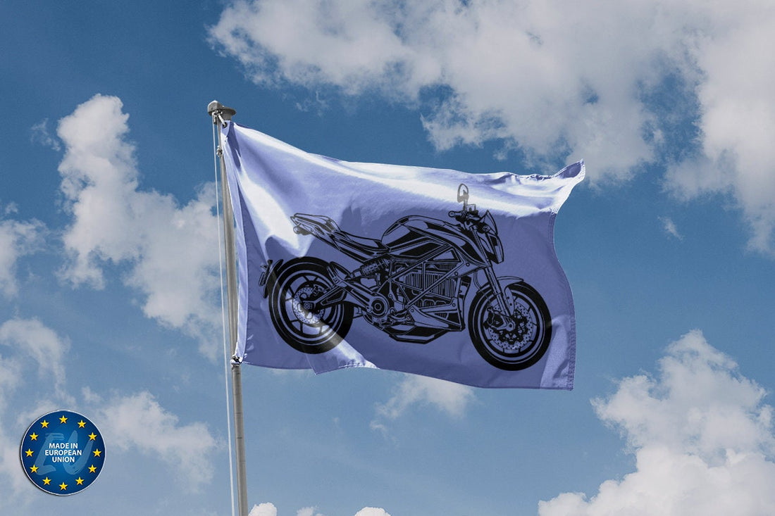 Street Blue Background Street Bike Flag