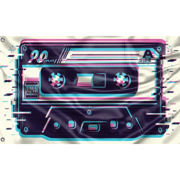 Vaporwave Old Cassette Flag |