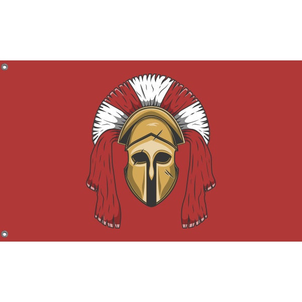 Spartan Officer Helmet Flag - Flag Republic