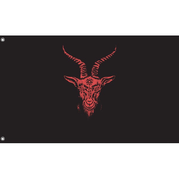 Satanic Goat Head Flag - Flag Republic